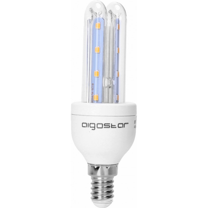 11,95 € Envio grátis | Caixa de 5 unidades Lâmpada LED Aigostar 4W E14 LED 3000K Luz quente. 12 cm