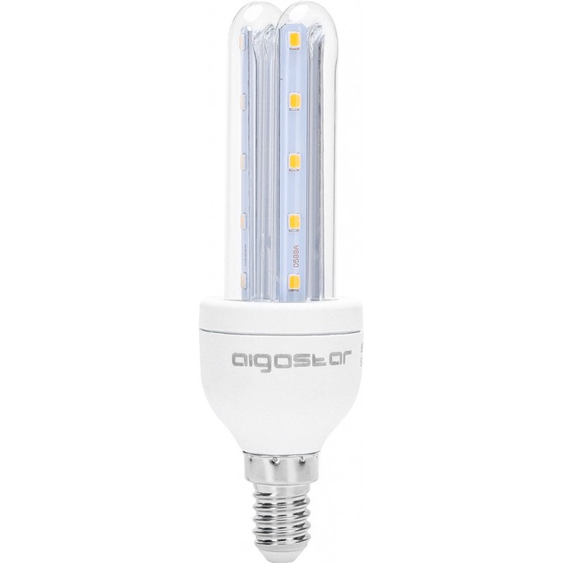 12,95 € Envio grátis | Caixa de 5 unidades Lâmpada LED Aigostar 6W E14 LED 3000K Luz quente. 13 cm