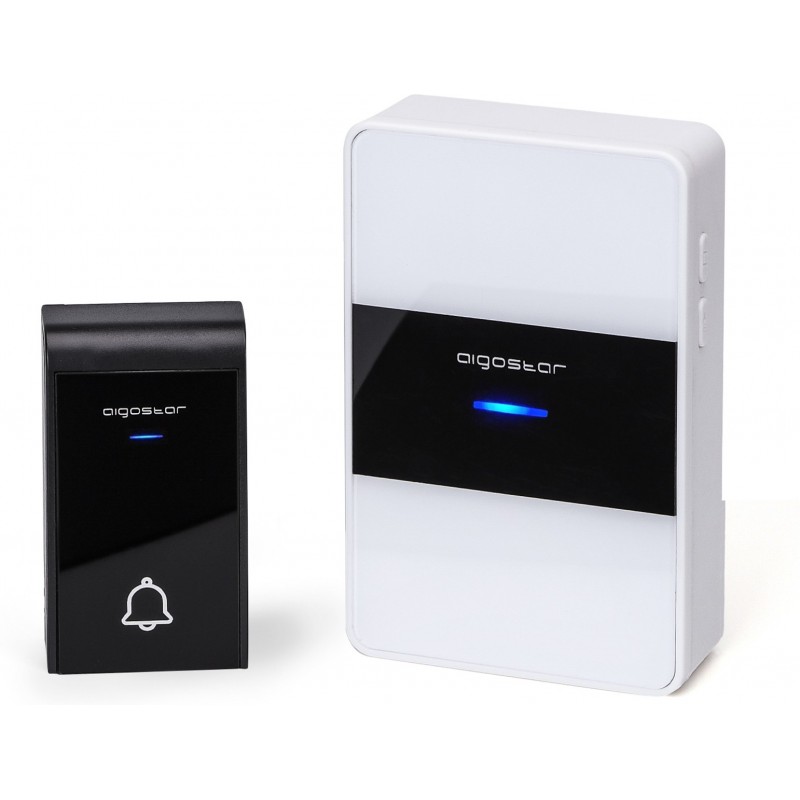 48,95 € Free Shipping | 8 units box Home appliance Aigostar 0.3W Wireless door bell Abs and acrylic. White and black Color