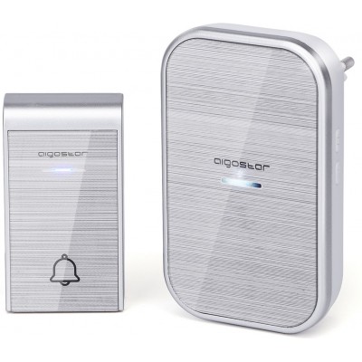 47,95 € Free Shipping | 5 units box Home appliance Aigostar 0.6W Wireless door bell ABS and Acrylic. Silver Color