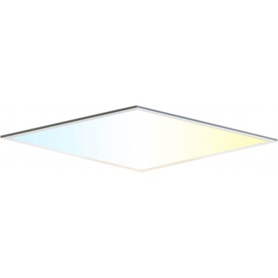 34,95 € Envio grátis | Painel de LED Aigostar 32W Forma Quadrado 60×60 cm. Luz de painel fino Wi-Fi inteligente Alumínio e Metais. Cor branco