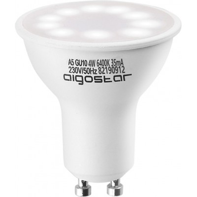 5,95 € Free Shipping | 5 units box LED light bulb Aigostar 4W GU10 LED Ø 5 cm. White Color