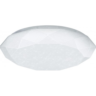Luz de teto interna Aigostar 24W 6500K Luz fria. Forma Redondo Ø 40 cm. Lâmpada de teto LED Metais e Policarbonato. Cor branco