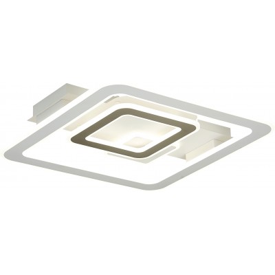 シーリングランプ 240W 平方 形状 55×55 cm. リモコン。 スマートフォンアプリによる制御 白い カラー
