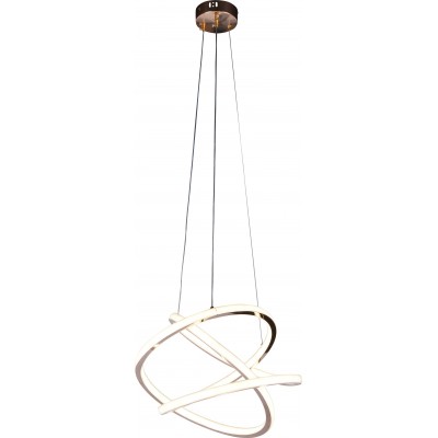 155,95 € Free Shipping | Hanging lamp 263W Round Shape 100×40 cm. Remote control Golden Color