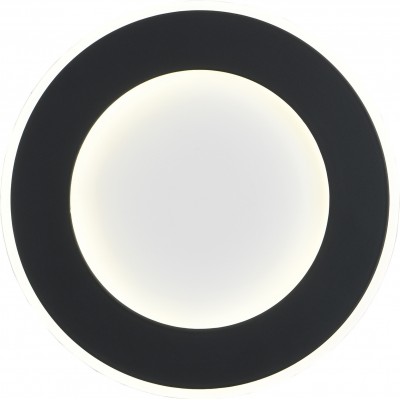 屋内ウォールライト 19W 4000K ニュートラルライト. 円形 形状 Ø 20 cm. ブラック カラー