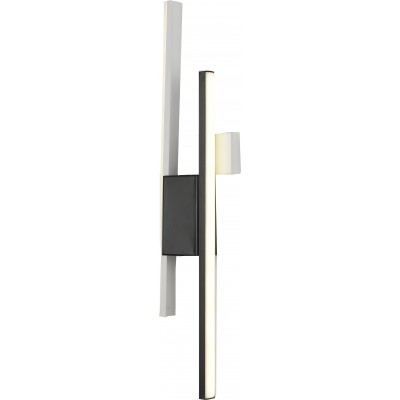 Indoor wall light 16W 4000K Neutral light. Extended Shape 50×10 cm. Plated chrome Color