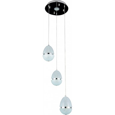 152,95 € Free Shipping | Hanging lamp 12W Spherical Shape Ø 30 cm. Remote control Plated chrome Color