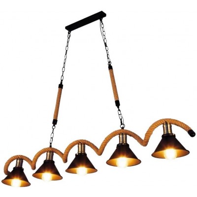 104,95 € Free Shipping | Hanging lamp Conical Shape 85×20 cm. Black Color