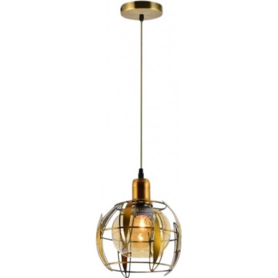 44,95 € Free Shipping | Hanging lamp Spherical Shape Ø 20 cm. 3 light points Metal casting. Brown Color