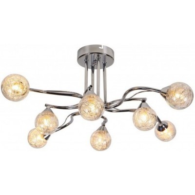 126,95 € Free Shipping | Chandelier 56W 69×51 cm. 8 light points Crystal and Metal casting. Plated chrome Color