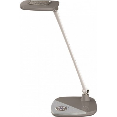 Lampada de escritorio 8W 40×34 cm. Controle de toque Acrílico e Metais. Cor prata