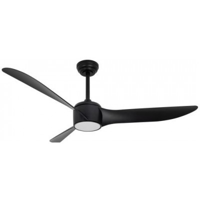 196,95 € Free Shipping | Ceiling fan with light 62W 3 blades. Remote control. Summer and winter function. DC motor ABS and Metal casting. Black Color