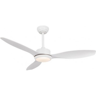176,95 € Free Shipping | Ceiling fan with light 60W 3 blades. Remote control. Summer and winter function. DC motor ABS and Metal casting. White Color