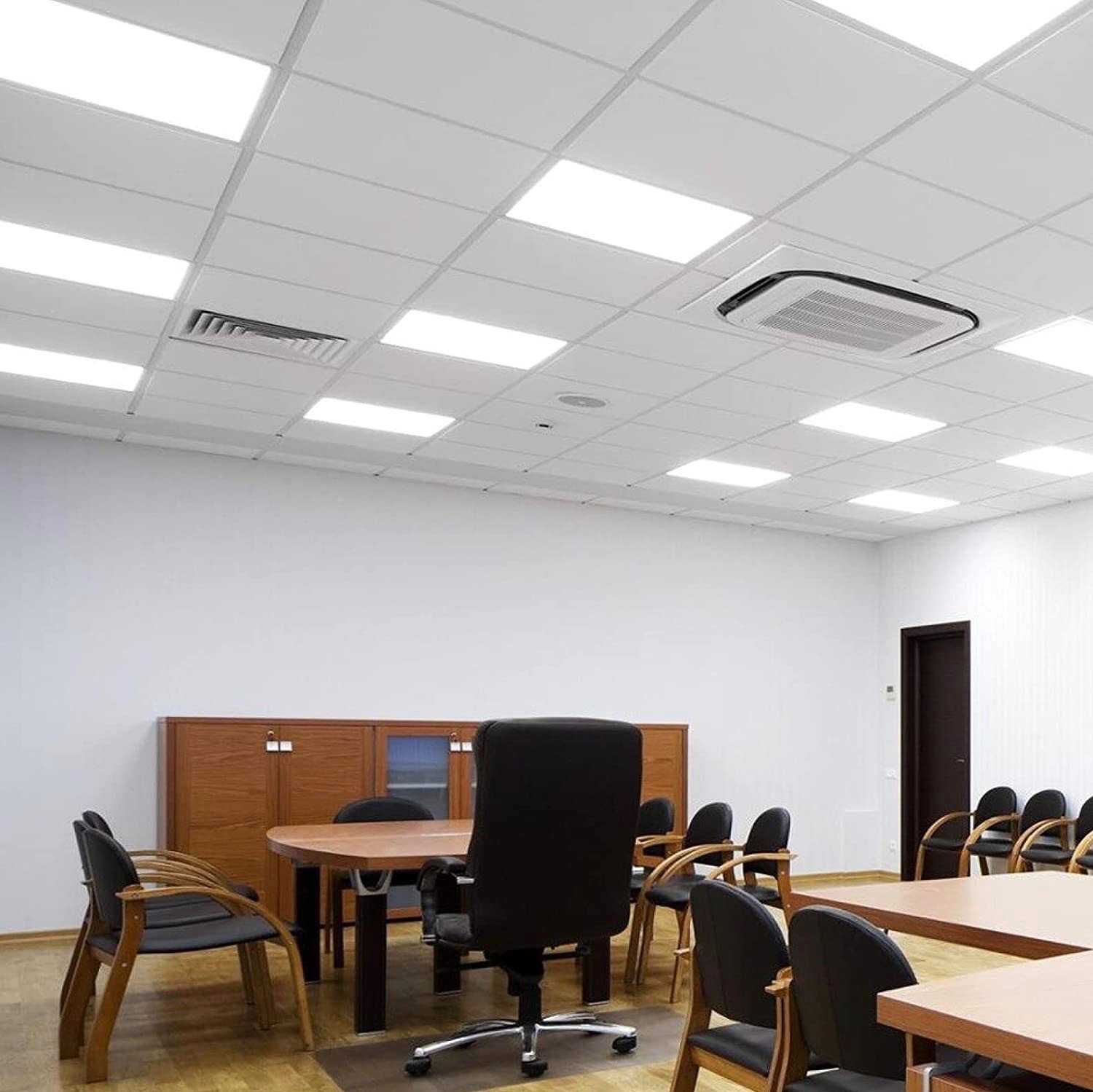 159,95 € Envio grátis | Caixa de 5 unidades Painel de LED 40W LED 4500K Luz neutra. 60×60 cm. LED. Driver incluído Alumínio. Cor branco