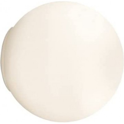 Aplique de pared interior 48W Ø 14 cm. Resina. Color blanco