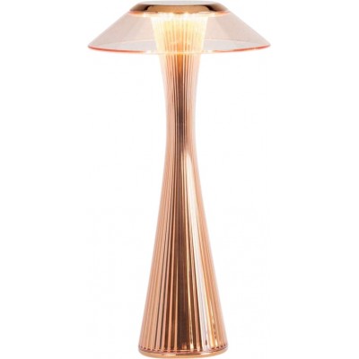 201,95 € Free Shipping | Table lamp 16W Extended Shape Ø 15 cm. Dining room, bedroom and lobby. ABS. Copper Color