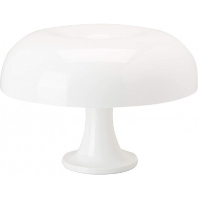 Lampada da tavolo 25W Forma Sferica 37×36 cm. Pelle di funghi Sala da pranzo, camera da letto e atrio. Stile moderno. Metallo. Colore bianca