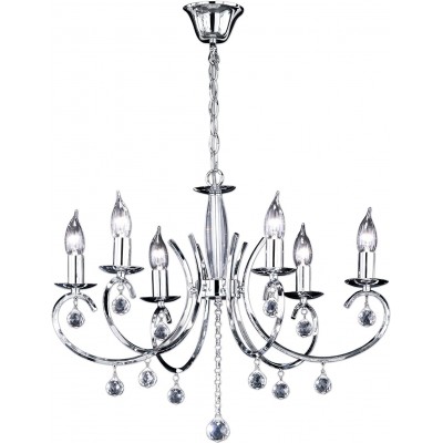 254,95 € Free Shipping | Chandelier 40W 62×62 cm. Living room, dining room and lobby. Crystal and Metal casting. Plated chrome Color