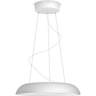 吊灯 Philips 39W 6500K 冷光. 圆形的 形状 47×47 cm. 可调光 LED Alexa 和 Google Home 客厅, 饭厅 和 卧室. 现代的 风格. 有机玻璃. 白色的 颜色