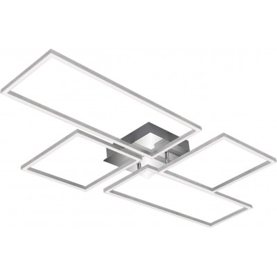 226,95 € Spedizione Gratuita | Lampada da soffitto 70×53 cm. LED dimmerabili Telecomando. funzione luce notturna Alluminio, pmma e metallo. Colore cromato