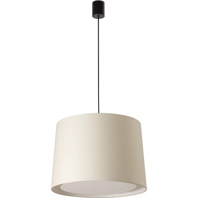 149,95 € Free Shipping | Hanging lamp 15W Cylindrical Shape 50 cm. Living room, bedroom and lobby. Steel. Beige Color