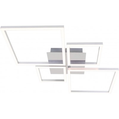 吸顶灯 48W 正方形 形状 75×47 cm. 可调光和可旋转 LED 客厅, 卧室 和 大堂设施. 现代的 风格. 有机玻璃 和 金属. 镀铬 颜色