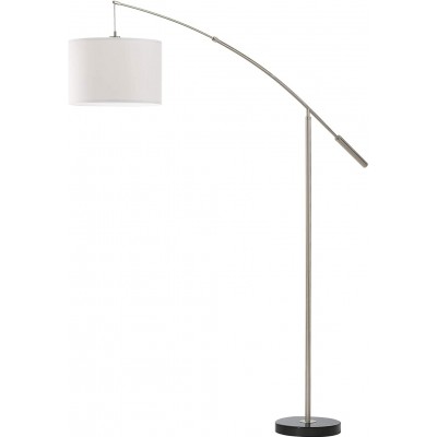 262,95 € Envio grátis | Luminária de piso Eglo 60W Metais e linho. Cor branco