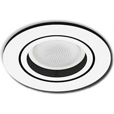 153,95 € Free Shipping | Recessed lighting Philips 5W Round Shape 10×9 cm. LED. Alexa and Google Home Living room, dining room and lobby. Modern Style. PMMA. Silver Color