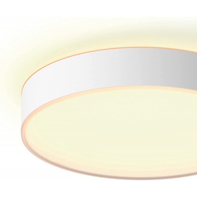 Luz de teto interna Philips Forma Redondo 38×38 cm. LED. Alexa, Apple e Google Home Banheiro. Estilo moderno. PMMA e Metais. Cor branco