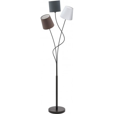 Floor lamp Eglo 40W Conical Shape 152×28 cm. 3 spotlights Dining room, bedroom and lobby. Modern Style. Steel and Textile