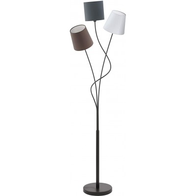 Lámpara de pie Eglo 40W 152×28 cm. 3 focos Acero y textil