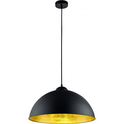 Lámpara colgante Trio 60W Forma Esférica 150×50 cm. Dormitorio. Estilo retro. Metal. Color negro