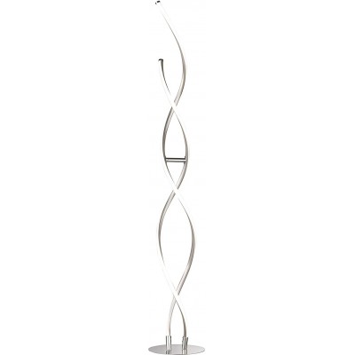 Floor lamp Extended Shape 131×22 cm. Terrace, garden and public space. Design Style. Aluminum and PMMA. Nickel Color