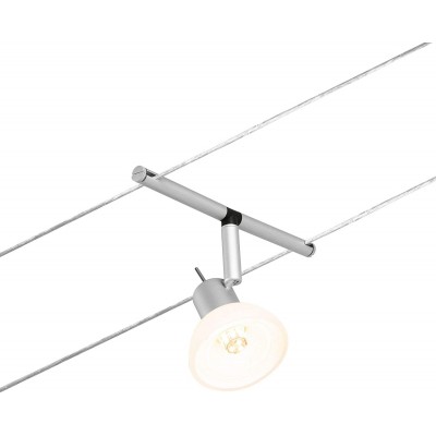 239,95 € Free Shipping | 5 units box Indoor spotlight 10W Round Shape 1000 cm. 10 meters. Parallel lighting cable system Living room, bedroom and kids zone. PMMA. Plated chrome Color