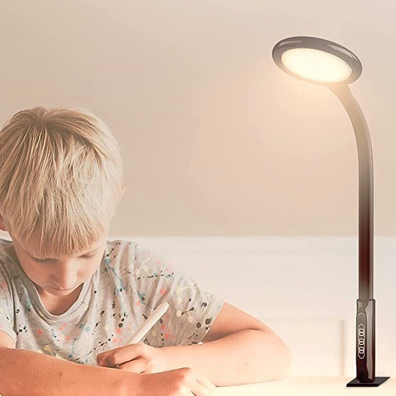 146,95 € Envío gratis | Lámpara de pie 139×47 cm. LED regulable y desmontable. Control con APP Smartphone. Alexa, Apple y Google Home Color negro