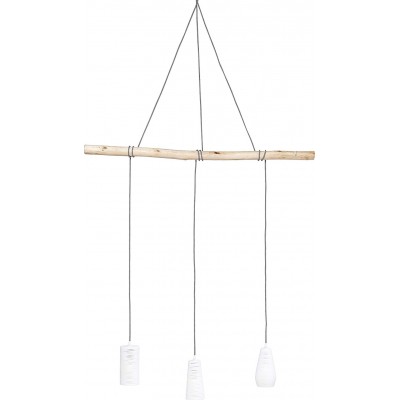 189,95 € Free Shipping | Hanging lamp 40W Cylindrical Shape 120×120 cm. Triple adjustable focus Dining room. Nordic Style. Aluminum and Ceramic. White Color