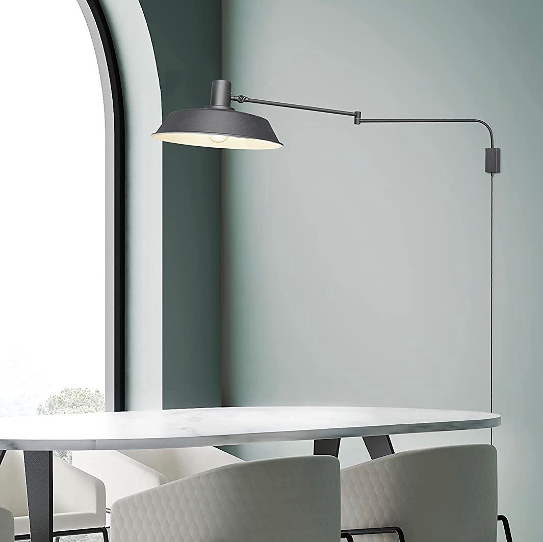 142,95 € 免费送货 | 室内壁灯 Trio 40W 150×36 cm. 可发音的 金属. 黑色的 颜色