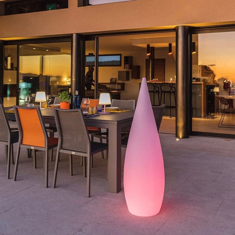 186,95 € Spedizione Gratuita | Lampada da esterno 124×41 cm. Senza fili Acciaio. Colore bianca