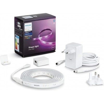 2 Einheiten Box LED-Streifen und Schlauch Philips 7W LED 200 cm. 2 Meter. Intelligenter LED-Streifen. Bluetooth. dimmbare Lichtleiste Pmma. Weiß Farbe