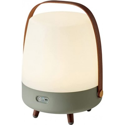 Настольная лампа 60W 40×29 cm. Перезаряжаемые светодиоды. Портативный музыкальный плеер. Bluetooth Древесина. Белый Цвет