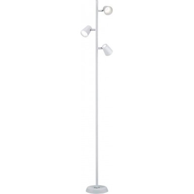 141,95 € Spedizione Gratuita | Lampada da pavimento Trio 5W 3000K Luce calda. 154×28 cm. Triplo faretto LED Metallo. Colore bianca