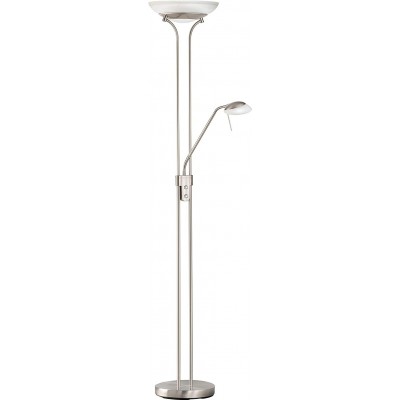 236,95 € Free Shipping | Floor lamp 40W 182×32 cm. Auxiliary reading light Dining room, bedroom and lobby. Metal casting. Nickel Color