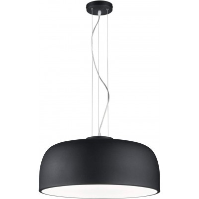Hanging lamp Trio 40W Round Shape 150×52 cm. Living room, dining room and bedroom. Modern Style. Acrylic and Metal casting. Black Color