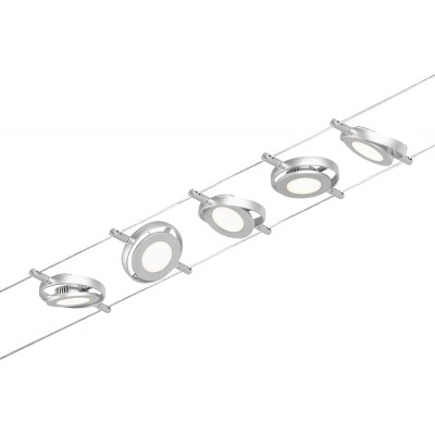 5 Einheiten Box Innenscheinwerfer 22W 1000 cm. 10 Meter. Paralleles Lichtkabelsystem Metall. Überzogenes chrom Farbe
