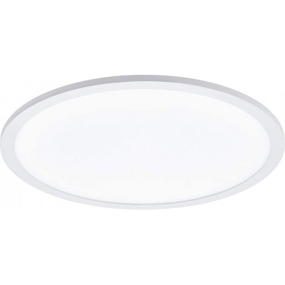 196,95 € Free Shipping | LED panel Eglo Round Shape Ø 45 cm. LED Smart Home. Remote control Dining room, bedroom and lobby. Aluminum and PMMA. White Color