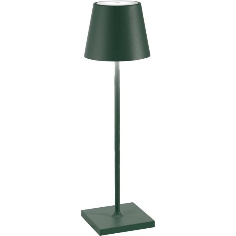 158,95 € Free Shipping | Table lamp 2W Conical Shape 38×11 cm. Dimmable LED contact charging station Living room, dining room and lobby. Aluminum and Metal casting. Green Color