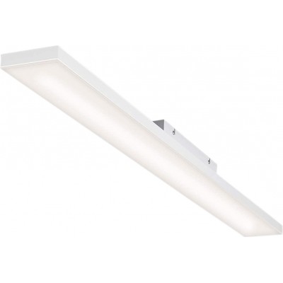 Lámpara de techo Forma Rectangular 120×10 cm. LED RGB Multicolor. Mando a distancia Salón, cocina y dormitorio. Estilo moderno. Metal. Color blanco