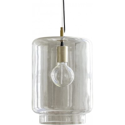 Lampe à suspension 35×25 cm. Cristal et métal
