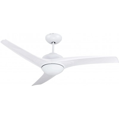 223,95 € Free Shipping | Ceiling fan with light 60W 68×32 cm. 3 vanes-blades. Remote control. LED lighting Living room, dining room and bedroom. Modern Style. Metal casting. White Color